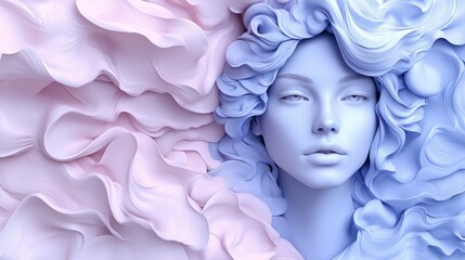A surreal 3D render of a manÃ¢â‚¬â„¢s head floating within soft clouds representing creativity, fantasy, and the power of the mind to escape to dreamlike states and explore new ideas.