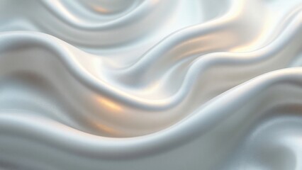 Obraz premium Luxury White Silk Fabric Drape, Smooth Flowing Texture
