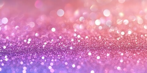A shimmering gradient background with soft bokeh effects in pink and purple hues.