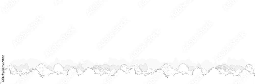 Poster Tropical Forest Tree Line Drawings Minimal Style Vector Elements for Landscape Design