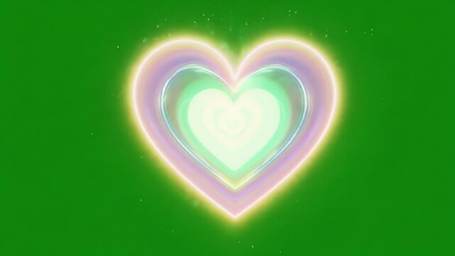 The pulsating hearts create a magical aura encompassing all who are lucky enough to witness it. Green screen chromakey