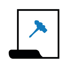Construction law book icon.