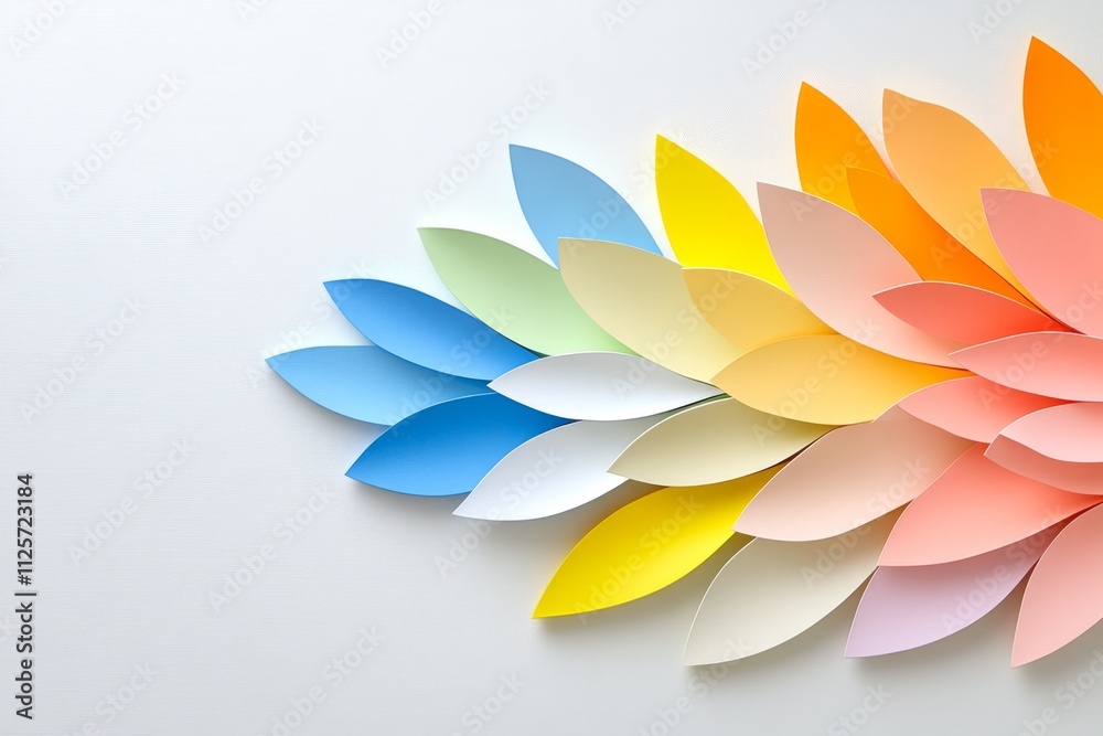Poster A clean and vibrant representation of a dynamic explosion of abstract shapes, symbolizing creative energy