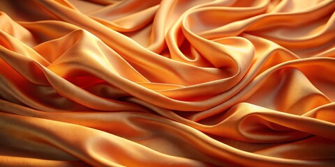 Obraz premium Soft and Flowing Abstract Background of Wavy Orange Fabric with Subtle Texture for Artistic and Design Use