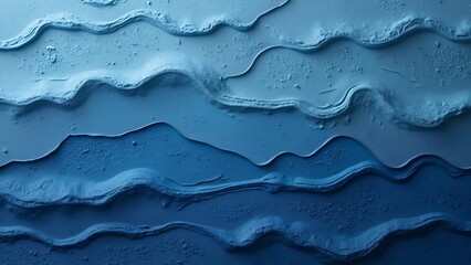 Fototapeta premium Abstract Blue Texture, Waves, Layers, and Depth