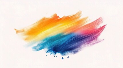 Fototapeta premium Vibrant Artistic Brush Strokes with Soft Color Blending Effects