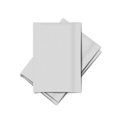 free editable vector mockup of three sheet white paper on transparent background