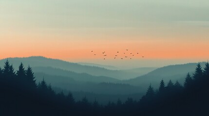 Fototapeta premium Subtle Gradient Background with Smooth Light in Nature Scenery