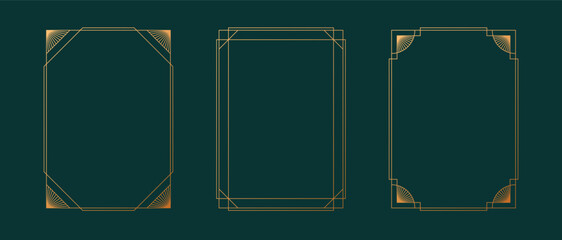 Frame art deco minimalism. Geometric line frame rectangle vintage.