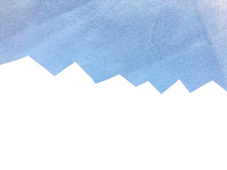 Zig zag border blue paper copy space background