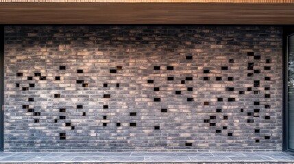 Industrial brick wall texture with unique patterns for architectural and construction backgrounds. Versatile material for design projects.