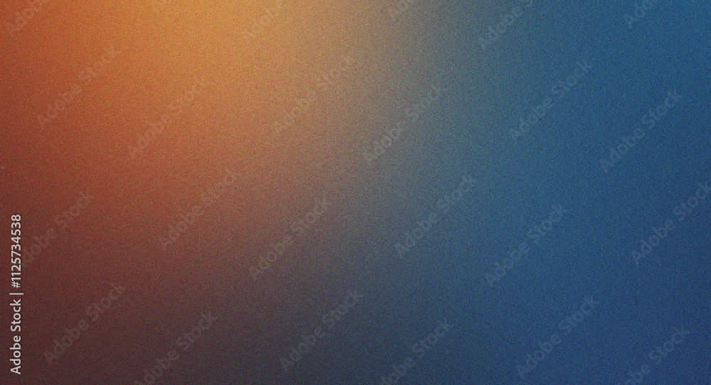 Wall mural refined blue and orange gradient background with grainy texture effects, creating a modern and profe