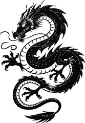Fototapeta premium chinese dragon tattoo