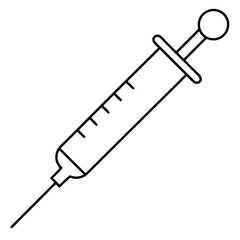 syringe isolated on white background