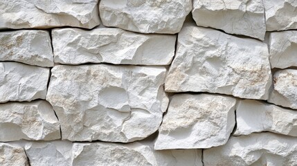 natural white stone wall texture with irregular shapes and rough surfaces ideal for backgrounds and architectural design projects