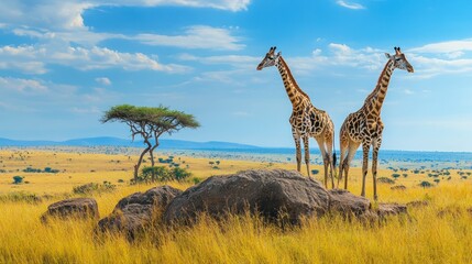 Obraz premium Giraffes in the African Savanna
