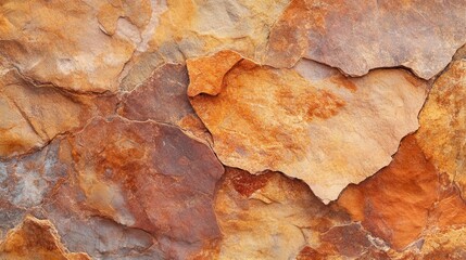 Fototapeta premium A textured close-up of layered, multicolored stone, showcasing natural patterns and hues.