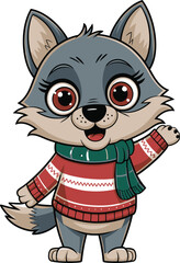 Obraz premium a illustrator vector fox with a white backround