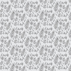 outline seamless of leaves vector pattern background, Abstract seamless Nature leaves pattern illustration