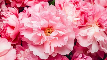 Fototapeta premium Pink Peony Flowers Valentine's Day 520 Romantic Beautiful Wallpaper 