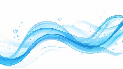 Smooth Blue Wavy Background with Gradient Elements for Design Use