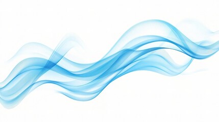 Fototapeta premium Smooth Blue Wavy Gradient Background for Design and Presentation