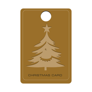 Christmas Card cardboard label
