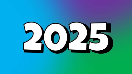 New Year 2025 banner with copy space