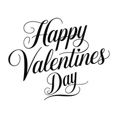 Happy valentine's day typography vector image on white background