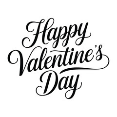 Happy valentine's day typography vector image on white background