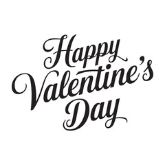 Happy valentine's day typography vector image on white background
