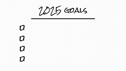 goals and resolutions for 2025 with copy space