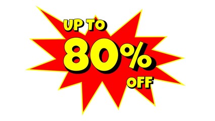 illustration of sales promo special sales offer super sale discount up to 80%
