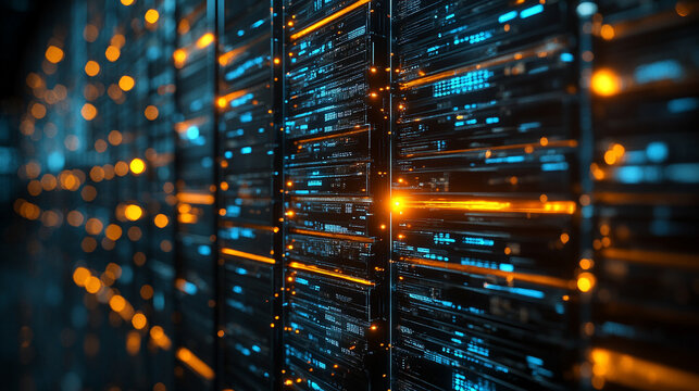 research database interface in white, gold, blue, and silver tones. The design conveys innovation, data integrity, and futuristic technology for groundbreaking analysis