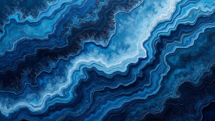 Obraz premium Intricate Blue Turquoise Veining, Abstract Gemstone Texture