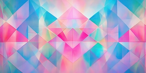 Obraz premium A vibrant abstract design featuring geometric shapes in pastel colors.