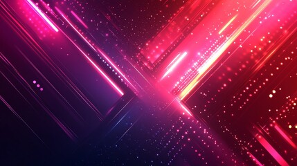 Fototapeta premium Neon Glowing Patterns for Nightlife Themes