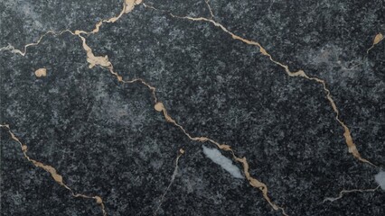 Obraz premium Polished Granite Countertop, Black & Grey Mineral Flecks