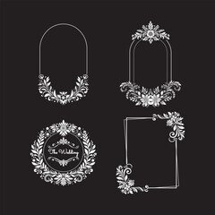 Element wedding decoration with black white style
