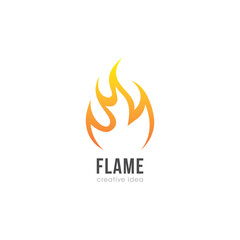 Creative Flame Concept Logo Design Template