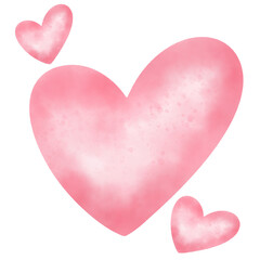 Triple Pink of Heart Shapes Illustration