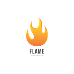 Creative Flame Concept Logo Design Template