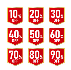 割引　セール 　値引ラベル ％OFF