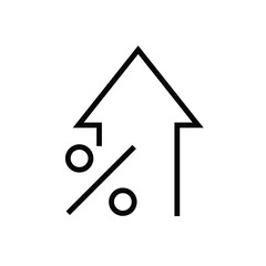 increase sales big percentage business growth profit icon