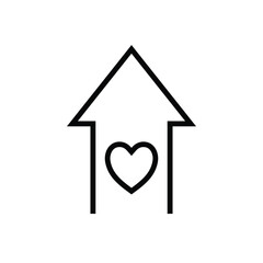 social media like love increase sales business growth profit icon