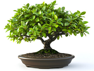 bonsai tree isolated on white