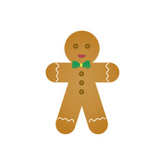 gingerbread man isolated on white