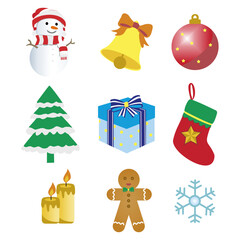christmas icons set