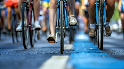 Fototapeta premium Urban Transportation: Transportation systems and infrastructure, including roads, rail, and bike lanes, aimed at optimizing the movement of people and goods within cities. 