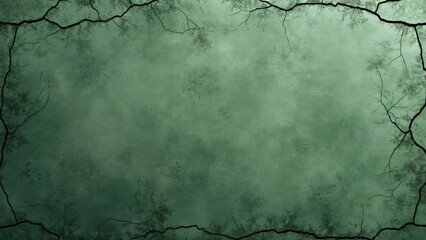 Aged Green Wall, Decaying Brick, Moss, Lichen Texture